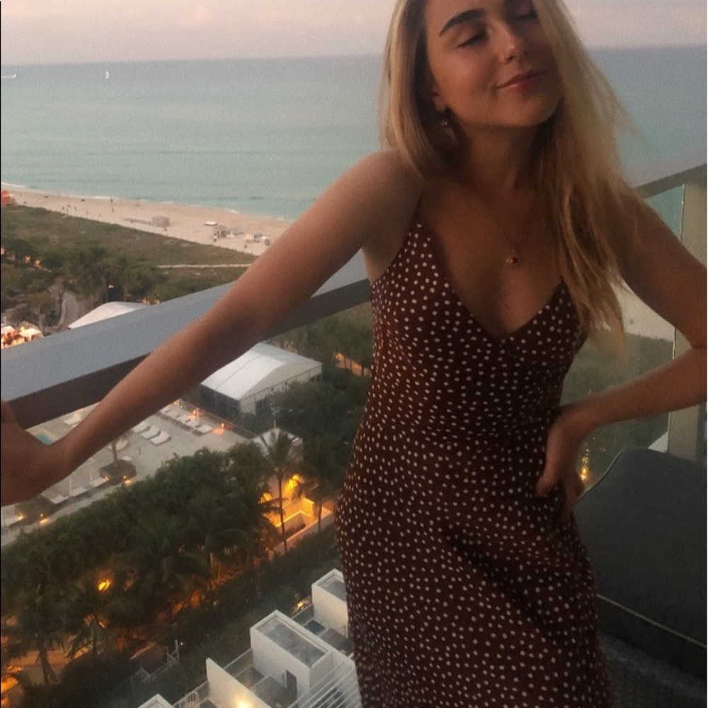 Urban Outfitters Polka Dot Midi Dress